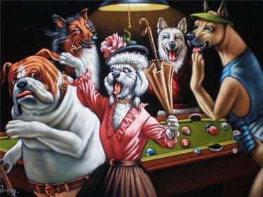 Dogs Pool Funny Diamond Painting Kit - DIY